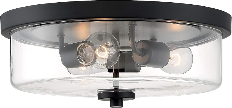 Lámpara empotrada 3 luces cristal negro mate