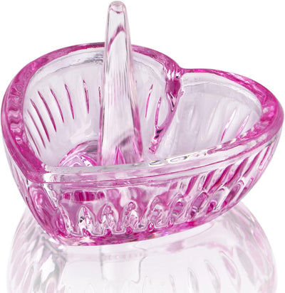 Soporte anillo cristal rosa organiz. joyas