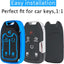 Estuche TPU llavero Chevrolet compat 5 botones azul
