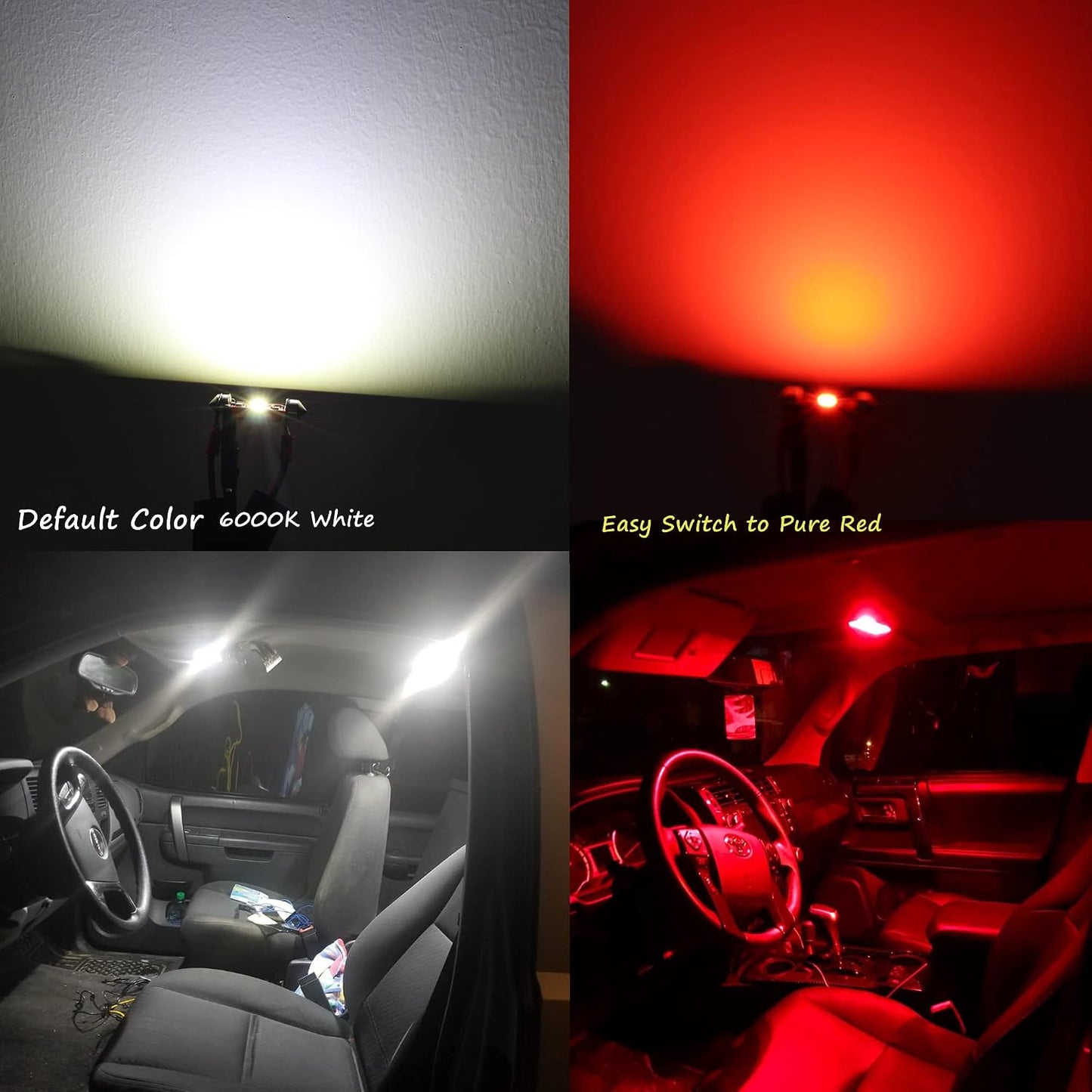 Bombilla LED Festoon 41mm Doble Color Blanca/Roja