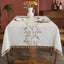 Mantel lino algodón impermeable estilo granja 55x86 beige