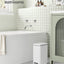 Basurero baño 6L acero inox cierre suave blanco