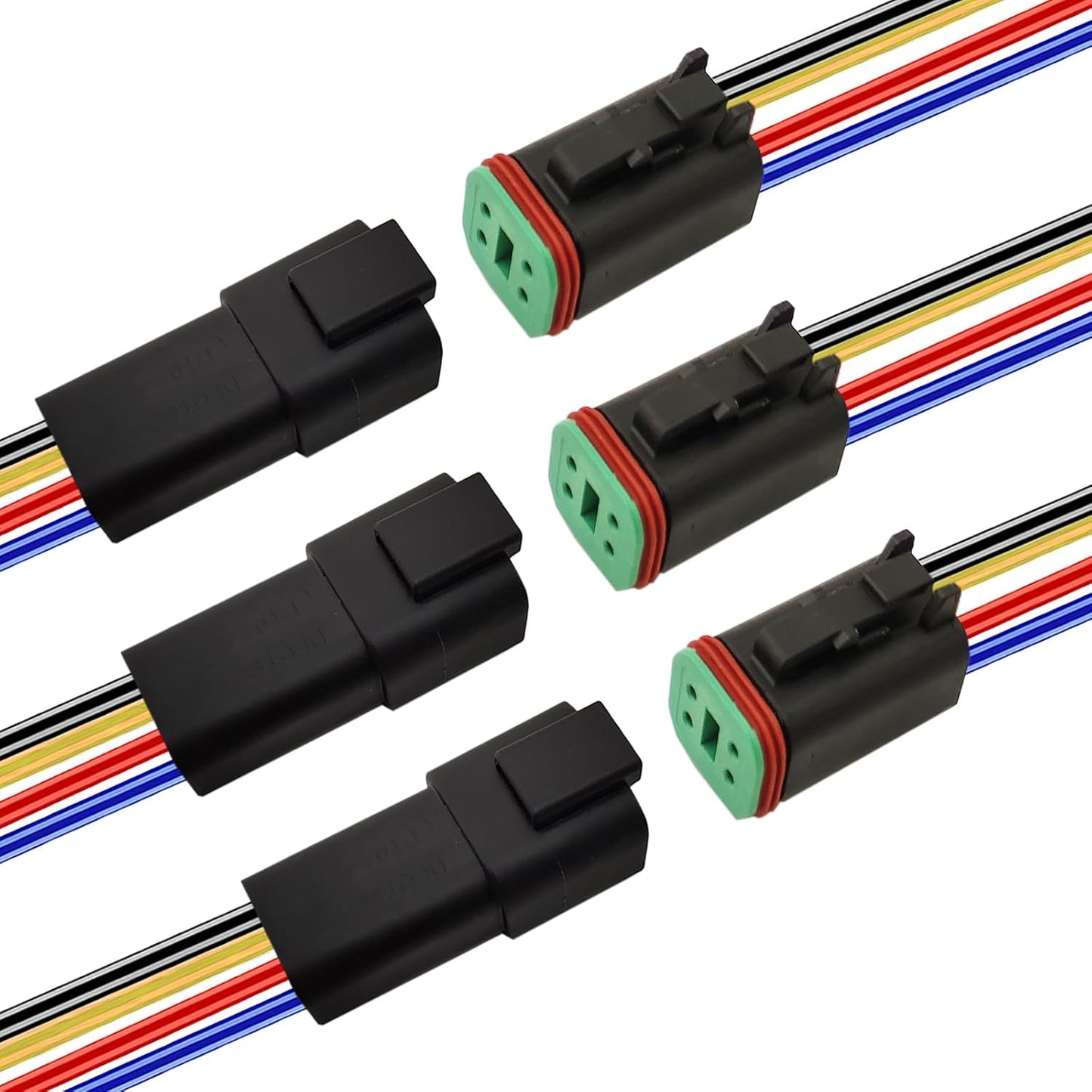 Conectores eléctricos automotriz 4 pines 14 AWG pack 3
