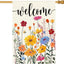 Bandera jardín 28x40" doble cara flores silvestres