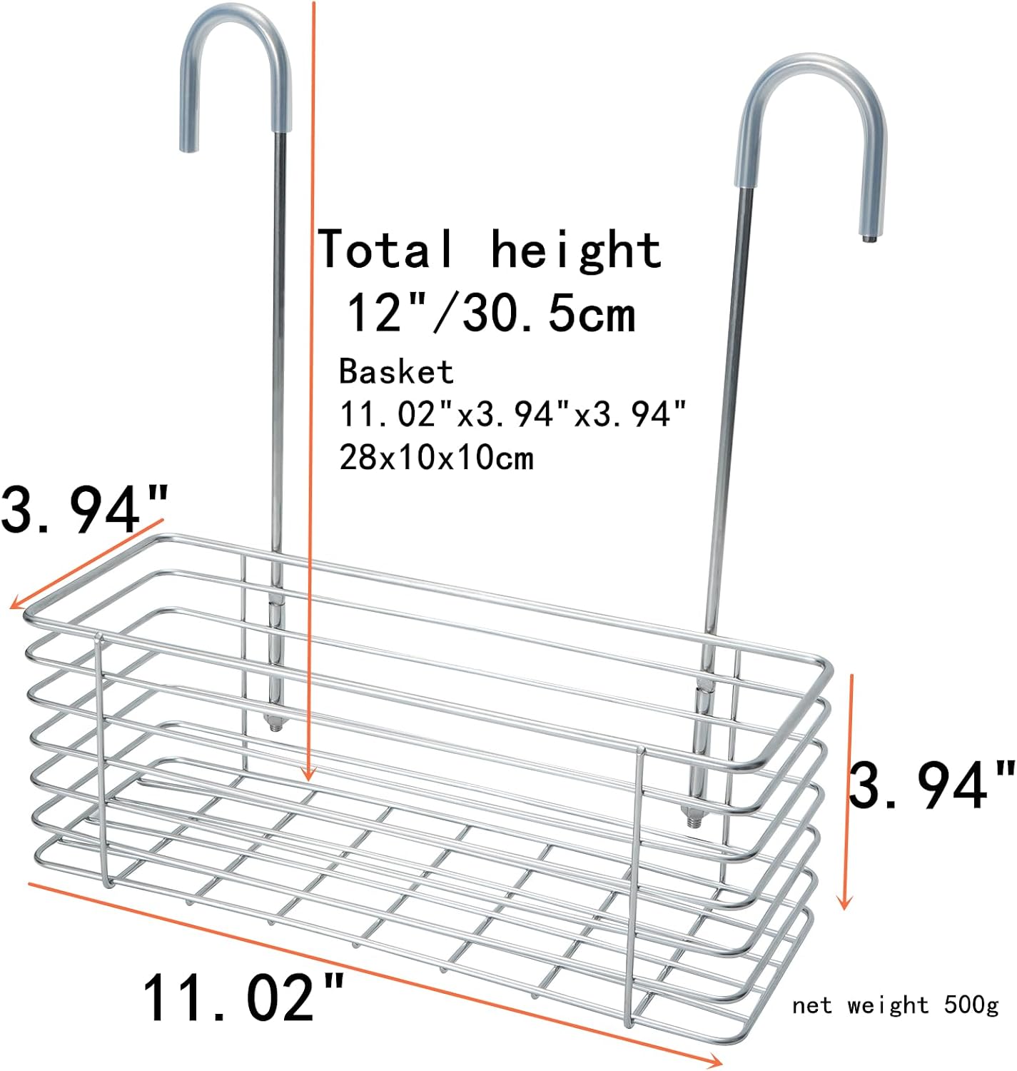 Organiz. ducha colgante acero inox 304 11pulg