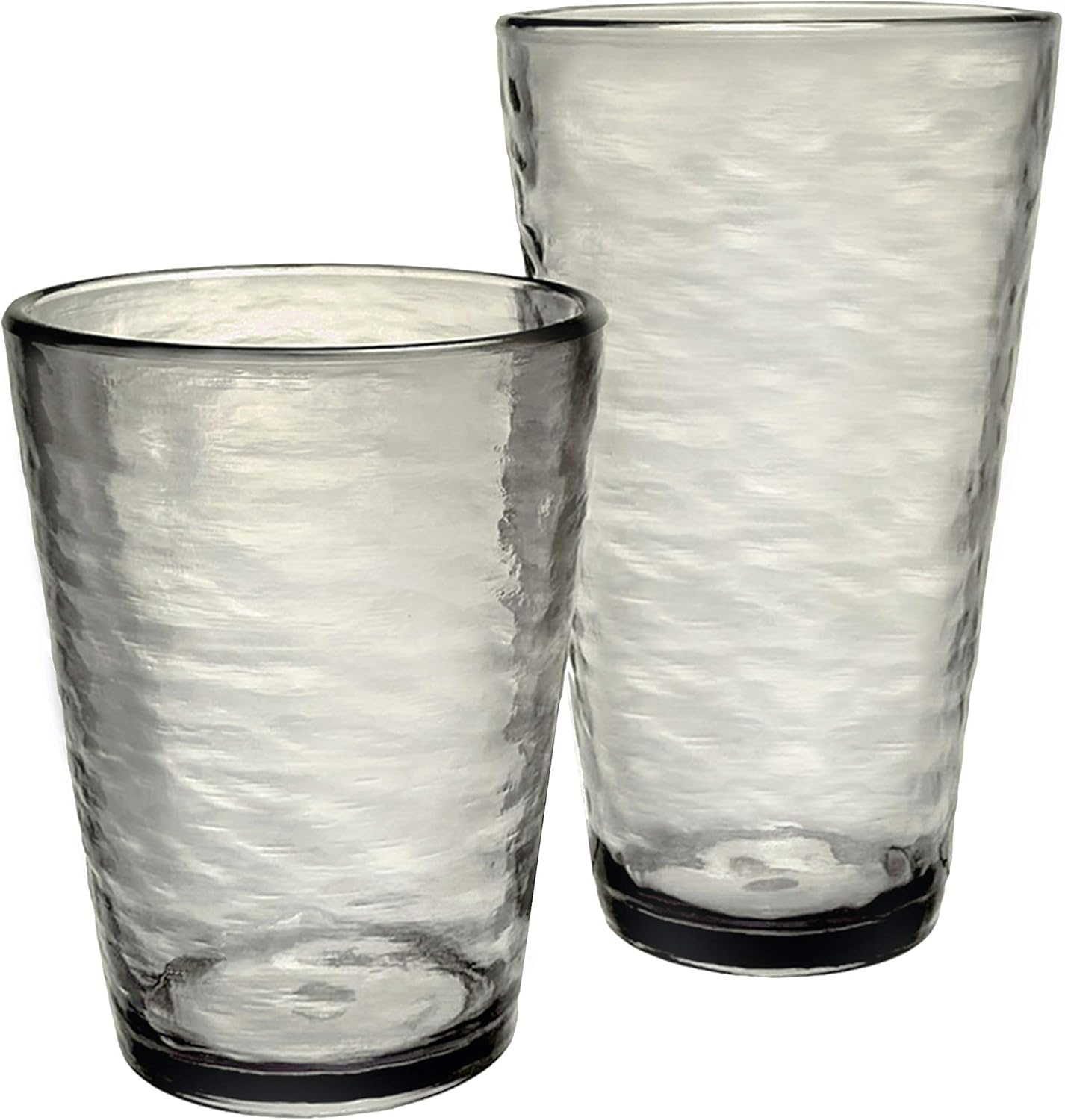 Set 8 Vasos Acrílicos 16 y 22.5oz Sin BPA Apilables Gris