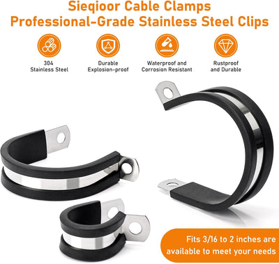 12 Acolchadas Abridoras Cable 2" Acero Inox 304