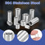 16 Espaciadores Acero Inox 1/4x1/8x11/32"