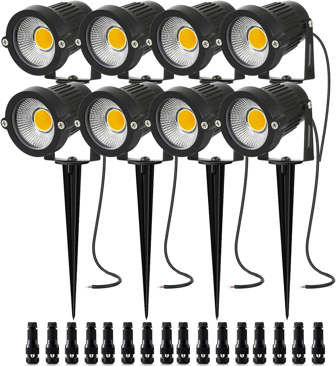 Luces LED jardín exterior 5 W 12-24 V IP66 pack 8