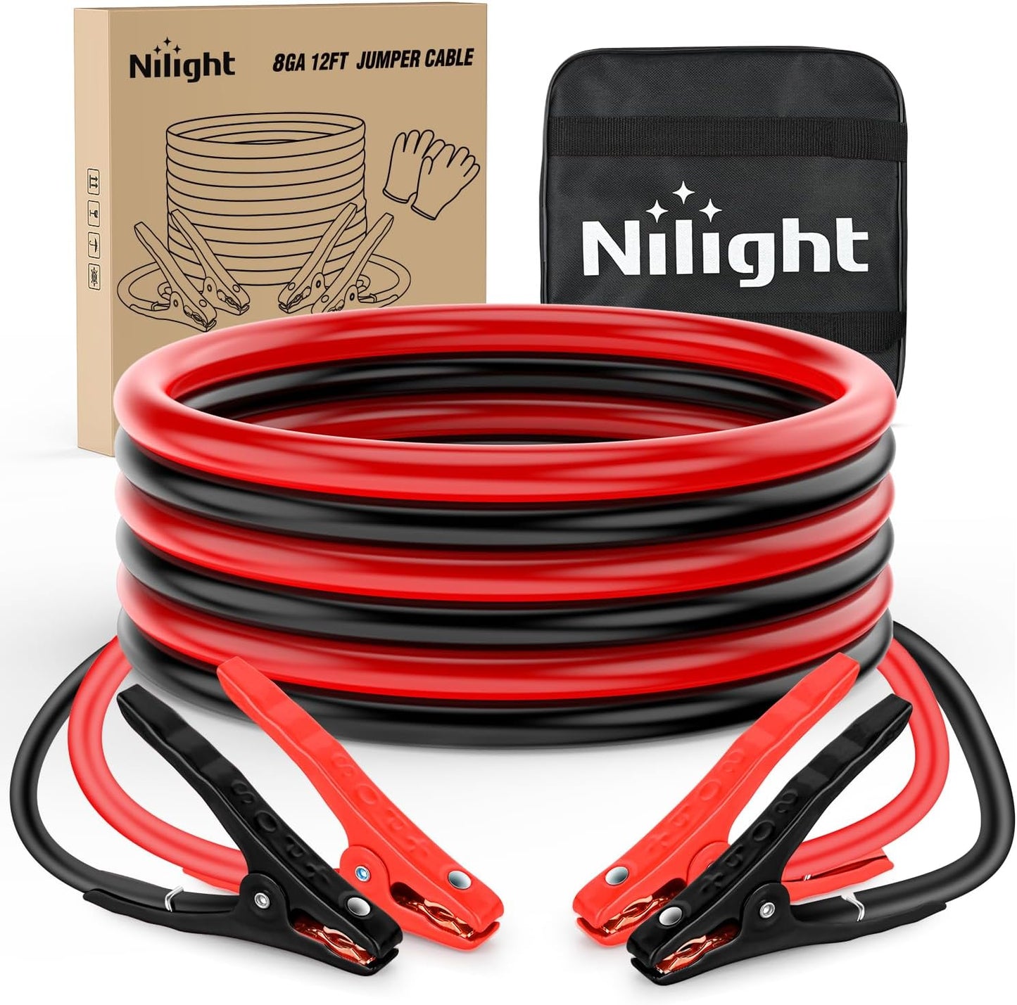 Cables arranque coche 3.66m 250A CCA con bolsa
