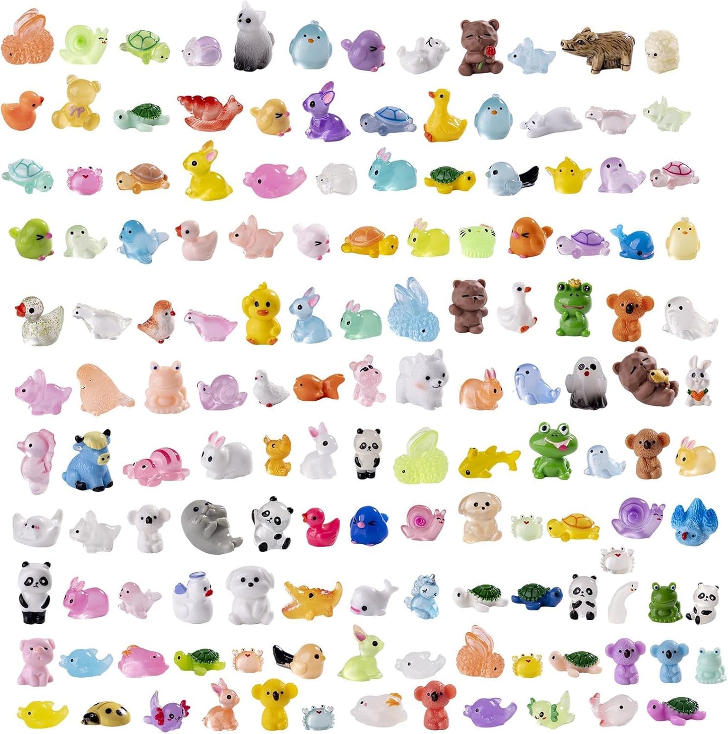 140 Mini Figuras Animales para Decoración de Muñecas