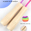 Cuerda saltar ajustable mango madera para niños fitness