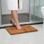 Alfombrilla ducha madera teca 24x16pulg antideslizante