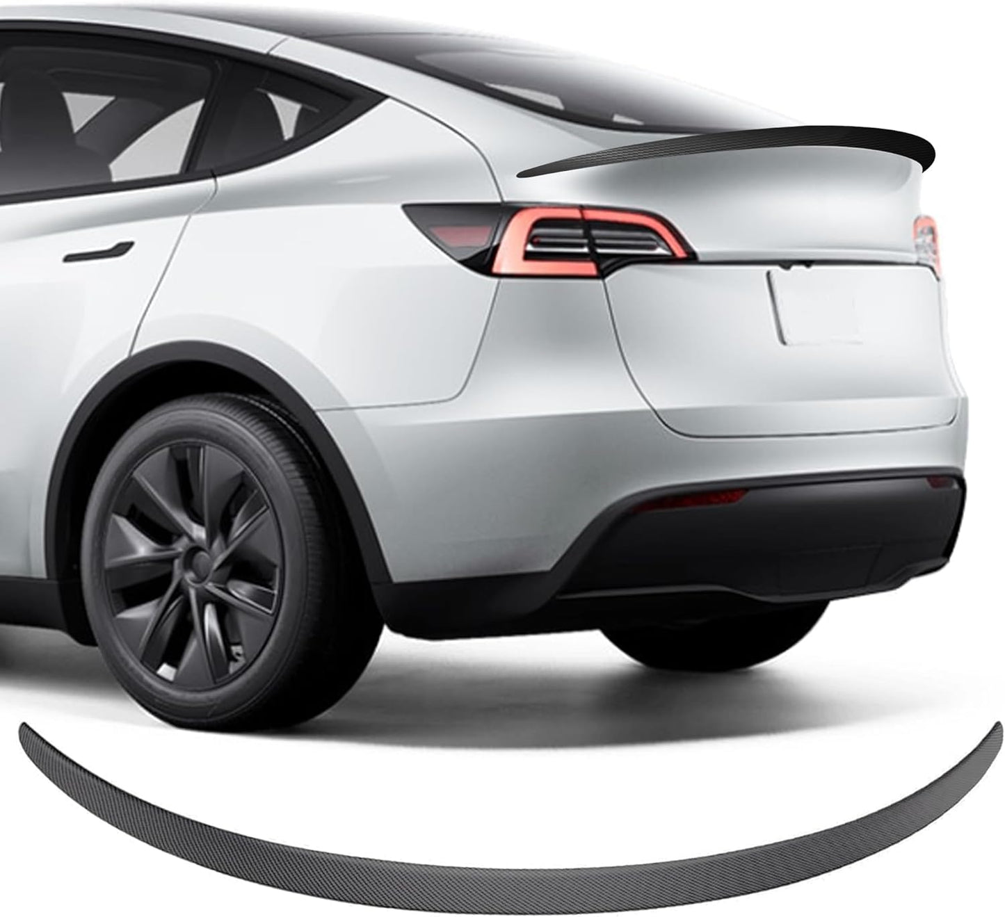 Alerón Tesla Model Y Performance Fibra Carbono Mate