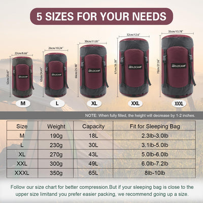 Bolsas almacenamiento camping organiz. XL color rojo