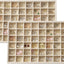 Bandeja terciopelo joyas 2 pzas 48 cuadrículas beige