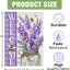 Bandera jardín con flores lavanda tarro abeja morado