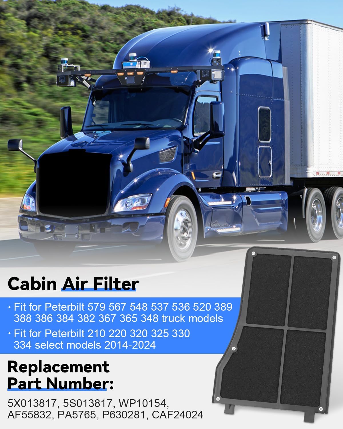 Filtro aire cabina camion Peterbilt 13-23