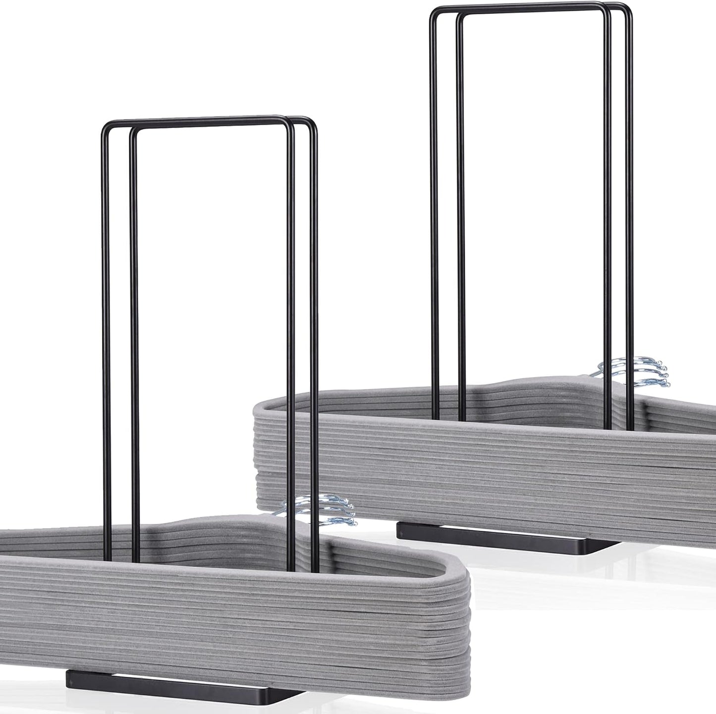 Organiz. perchas apilable pack 2 soporte 110 perchas alambre