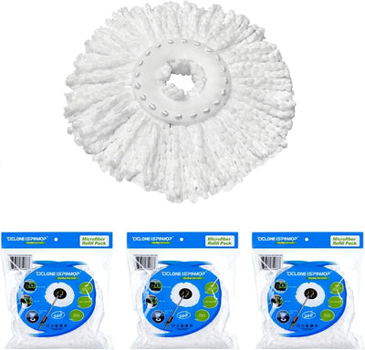 Paquete 3 Cabezales Microfibra Trapeador Giratorio