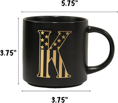 Taza cerámica monograma diseño 4 de julio 15oz
