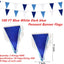 100 Pzas Banderines Azul Blanco y Azul Oscuro para Colgar