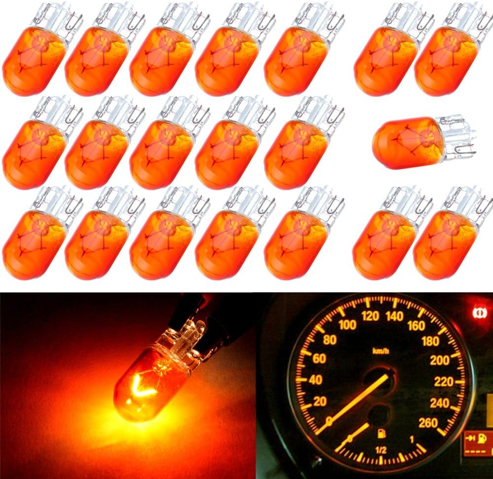 Pack 20 Bombillas Halógenas T10 12V 5W Blanco Cálido