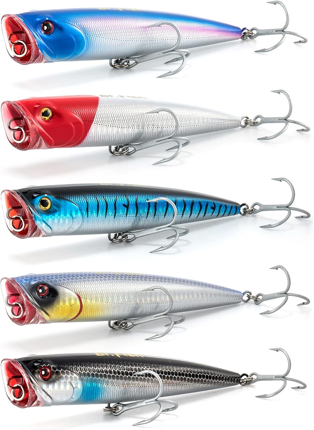 Señuelo Popper GT 4/5.5pulg anzuelos agudos pesca alta mar
