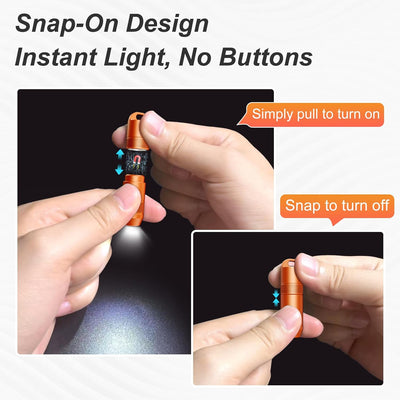 Linterna LED mini recargable con llavero magnético alta luminosidad