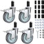 Ruedas giratorias 5pulg set 4 con vástago expansible comp