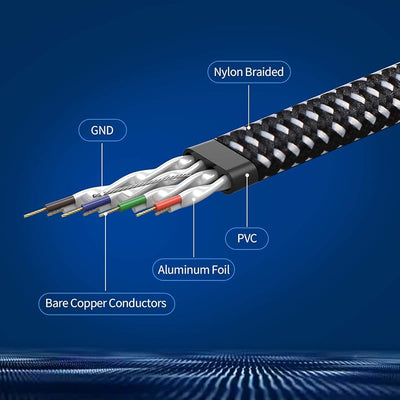 Cable Ethernet Cat7 STP chapado en oro 3-100 pies