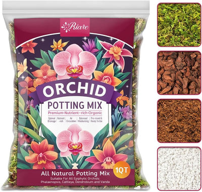 Mezcla trasplante orquídeas 1qt musgo perlita turba