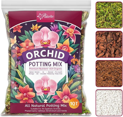 Mezcla trasplante orquídeas 1qt musgo perlita turba