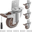 4 Ruedas L 3" giratorias 360° para muebles bloqueo