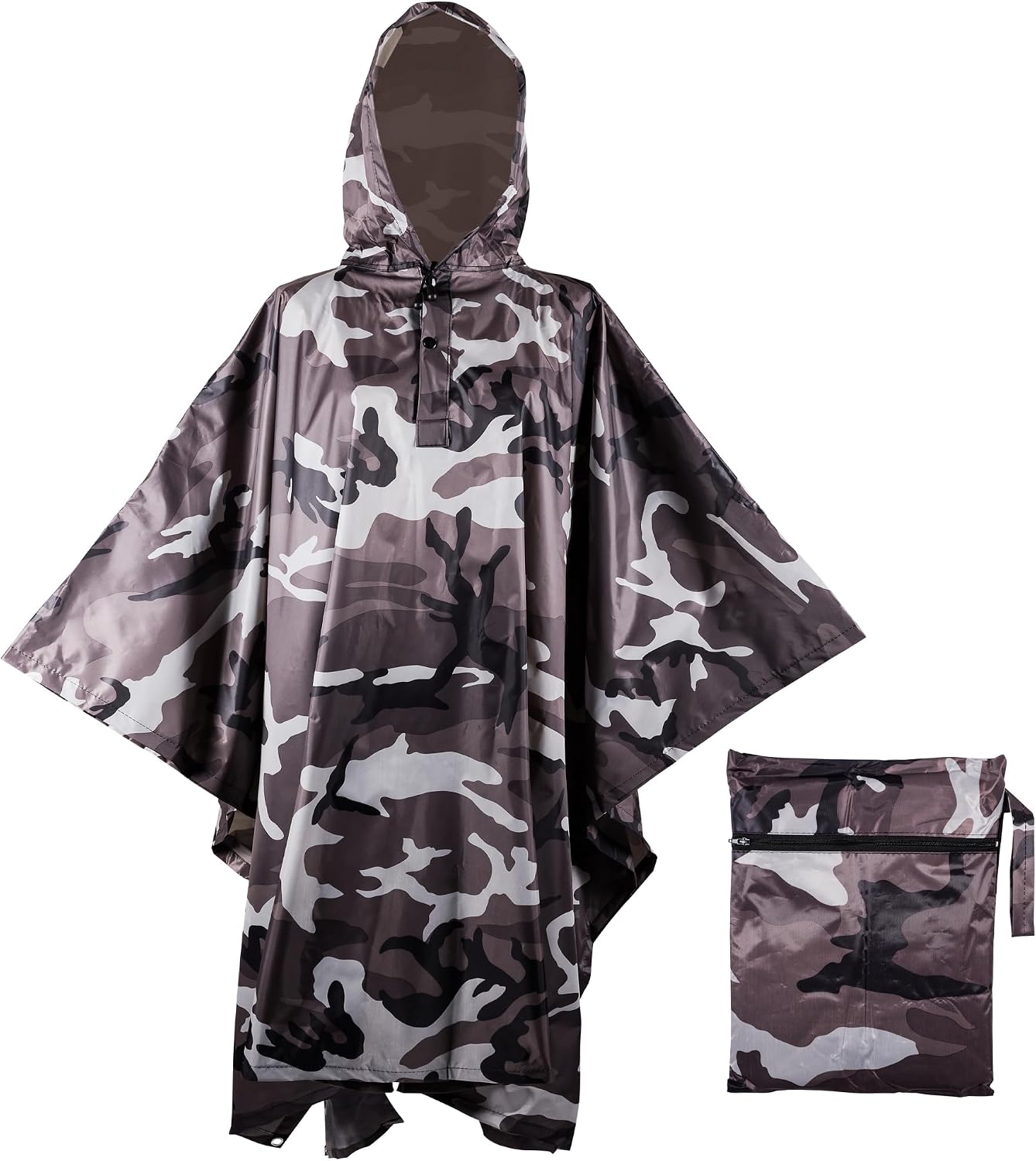 Poncho lluvia resistente adultos camping militar