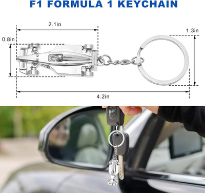 2 Llaveros F1 Auto Metal Accesorios Coche