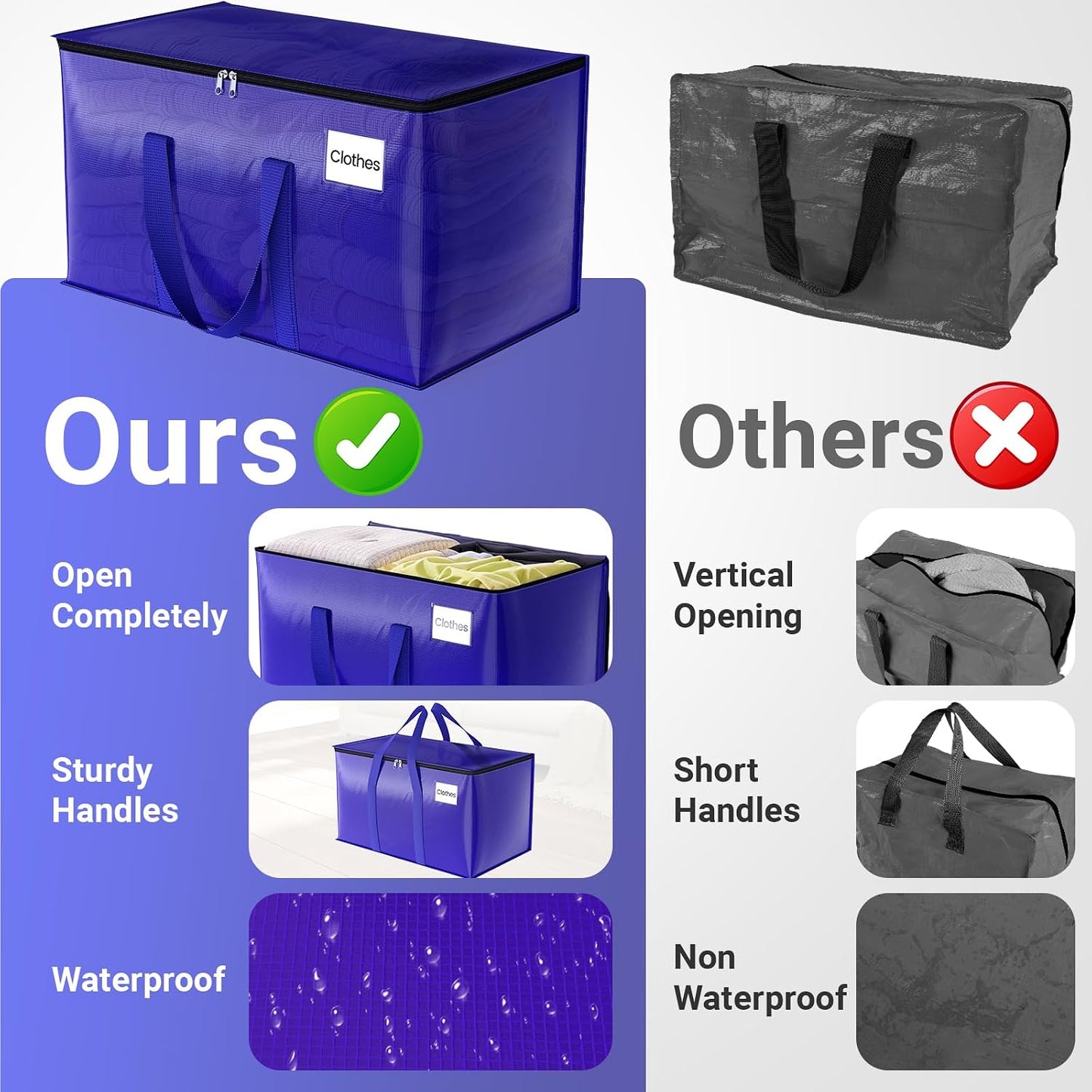 Bolsas almacenamiento dormitorio universitario 93L set 2
