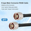 Cable extensión coaxial RG58 N macho N macho 50 ohmios