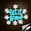 Letrero neón copo nieve 10pulg decoración navidad