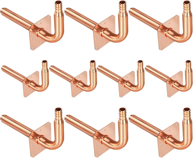 10 Codos derivación cobre 1/2'' a 8" sin plomo PEX-B,C