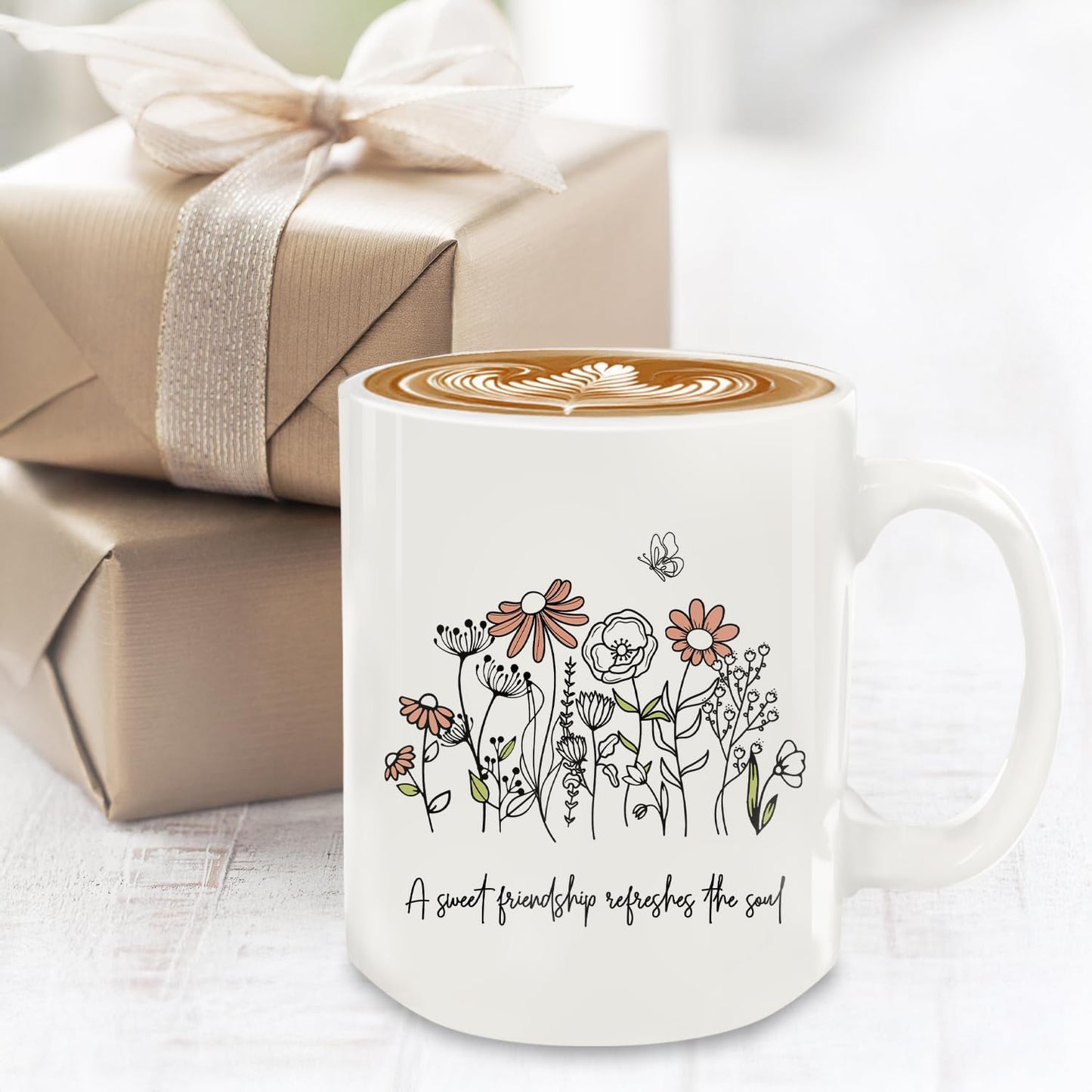 Taza cerámica cristiana con versículos para café y té