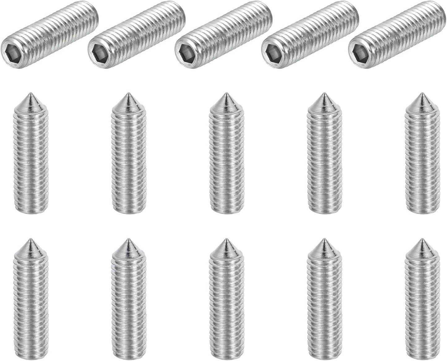 15 Punta cónica M8x30mm acero inox 304 para bricolaje