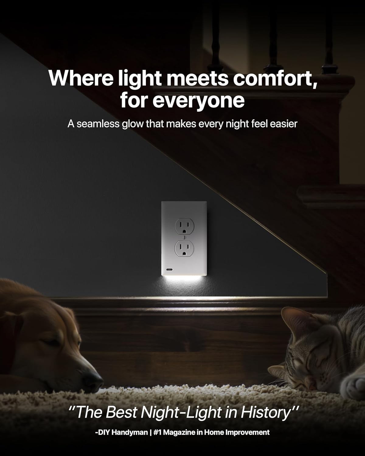 Placa cobertor de salida con luces LED
