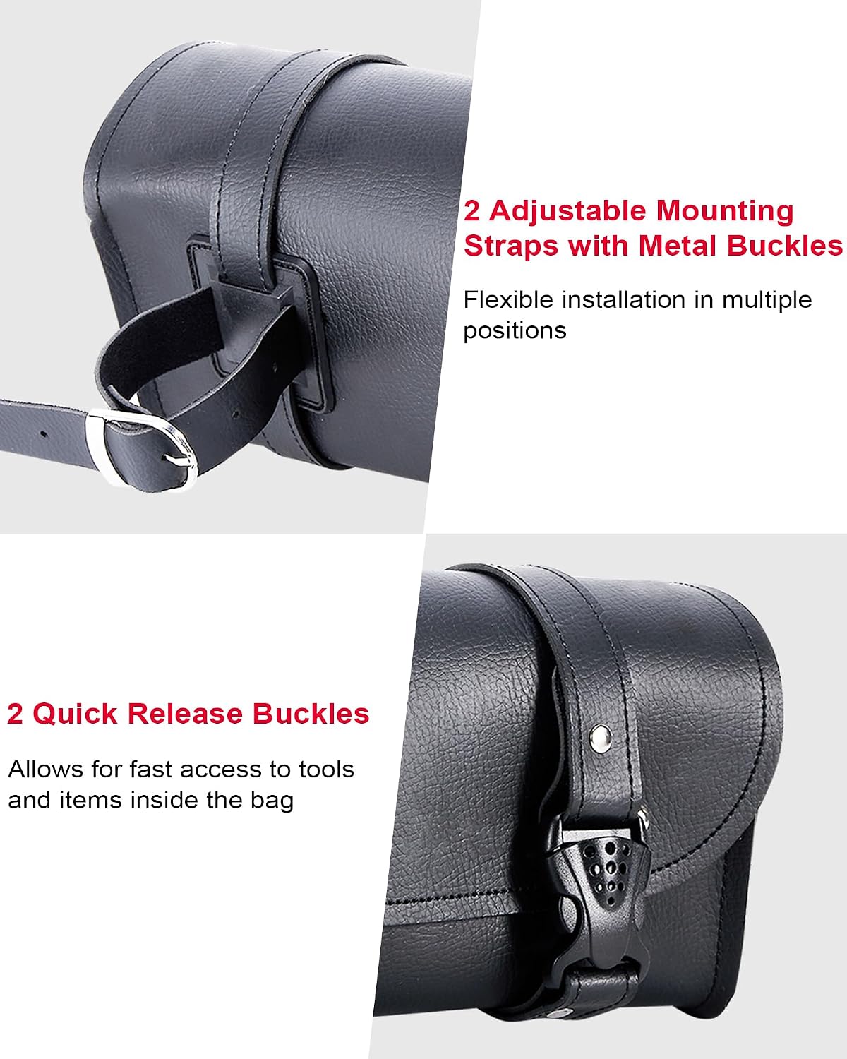 Bolsa cuero PU para horquilla motocicleta