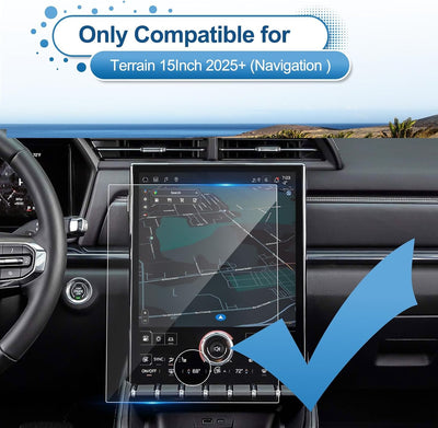 Protector pantalla GMC Terrain 2025-26 15" vidrio 9H