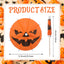 100 Pzas Palillos Calabaza Halloween Cóctel Cupcakes