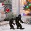 Set 2 estacas metal decoración patio estatuas Sasquatch