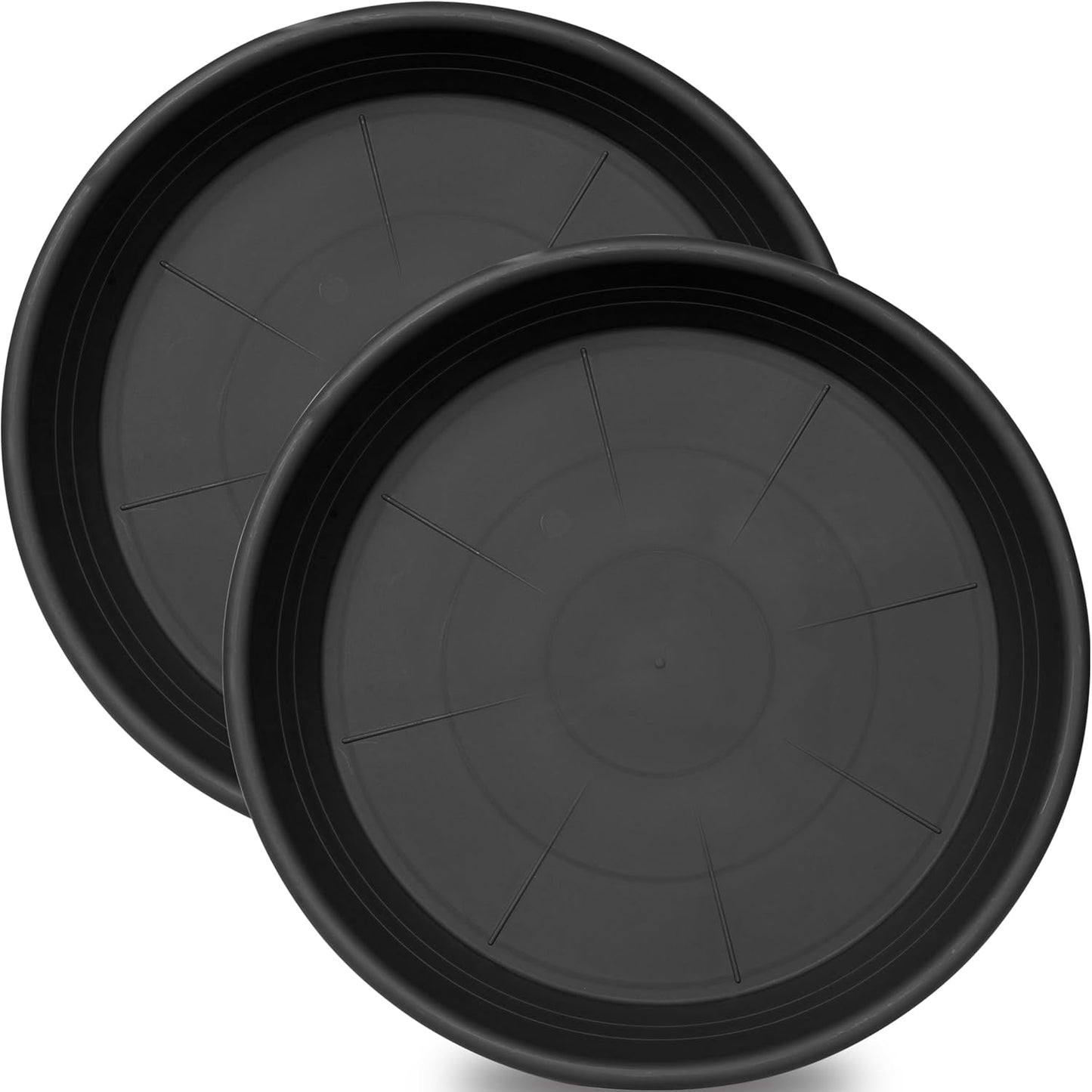 2 Bandejas Plástico 12" para Plantas Interiores