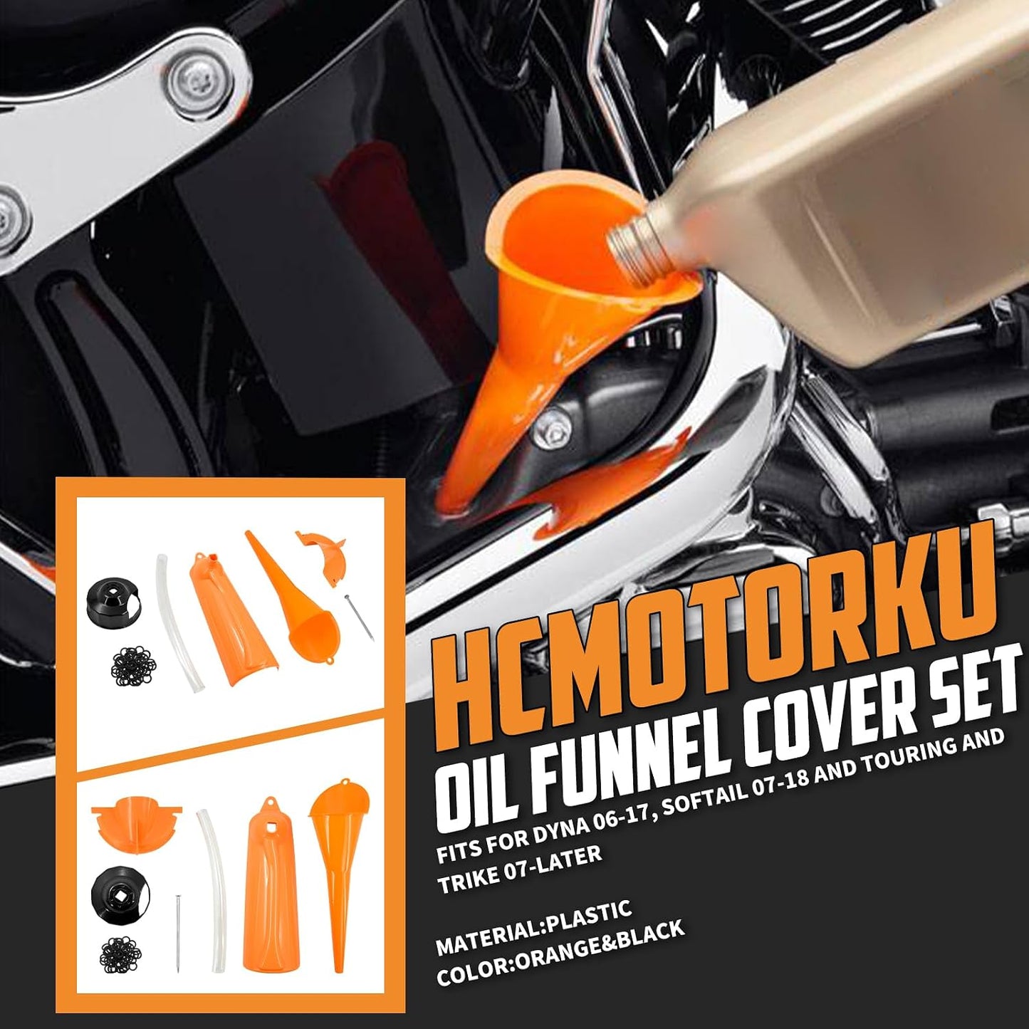 Kit cambio aceite Harley embudos sin goteo 50 juntas