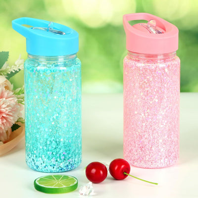 10 Vasos Plástico Globo Nieve 10oz Niños con Agujero